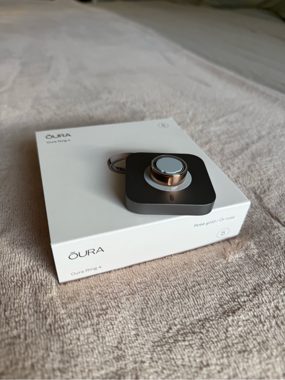 Oura Ring (Rose Gold, size 5) Smart Ring - Picture 2 of 4